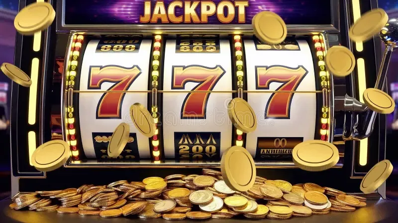 777 Coins Automat do gry z jackpotem i spadającymi złotymi monetami